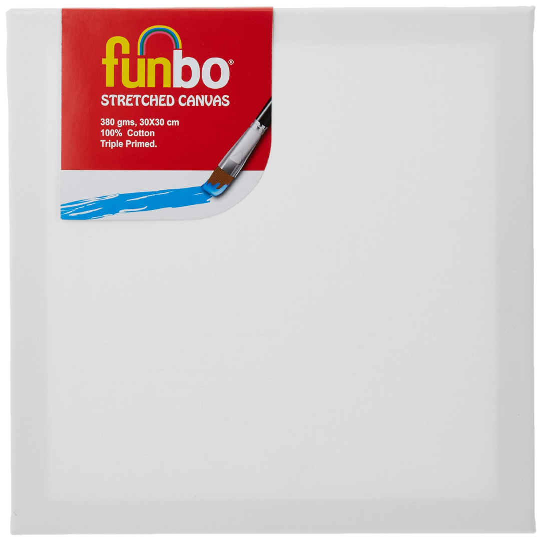 Funbo Stretched canvas 380 gms 30X30 cm FO-114003030